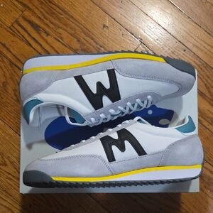 Gray and White Sneakers with Cushioned Sole